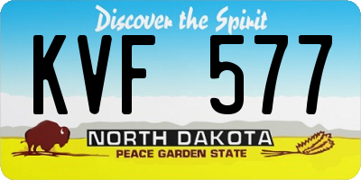 ND license plate KVF577