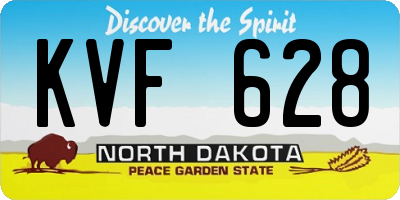 ND license plate KVF628