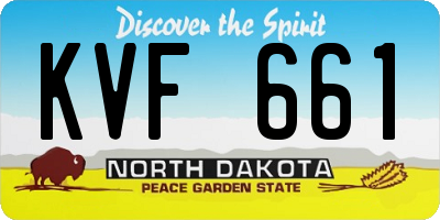 ND license plate KVF661