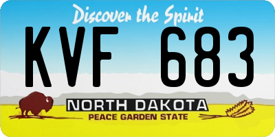 ND license plate KVF683