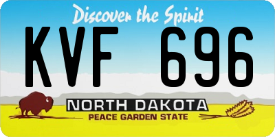 ND license plate KVF696