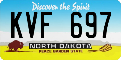 ND license plate KVF697