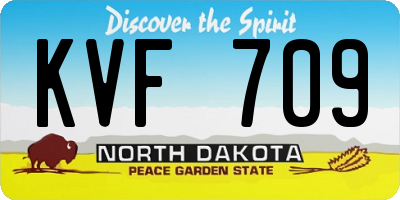 ND license plate KVF709