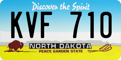 ND license plate KVF710
