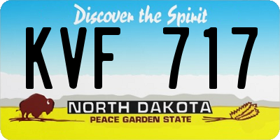 ND license plate KVF717