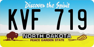 ND license plate KVF719