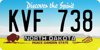 ND license plate KVF738