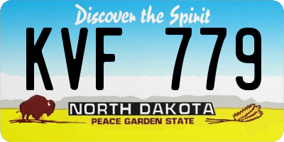 ND license plate KVF779
