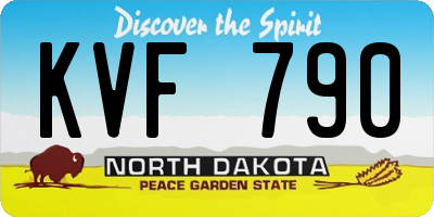 ND license plate KVF790