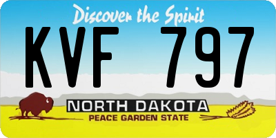 ND license plate KVF797