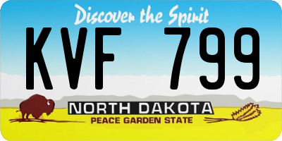 ND license plate KVF799
