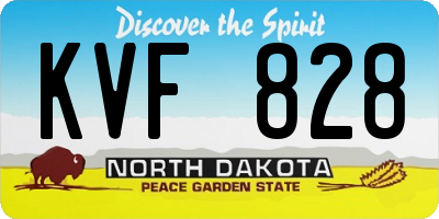 ND license plate KVF828