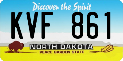 ND license plate KVF861