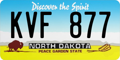 ND license plate KVF877