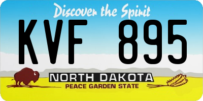 ND license plate KVF895