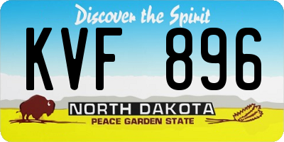 ND license plate KVF896
