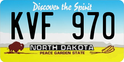 ND license plate KVF970