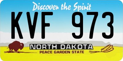 ND license plate KVF973