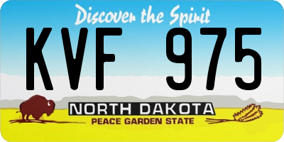 ND license plate KVF975