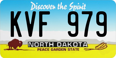 ND license plate KVF979