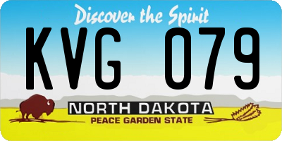 ND license plate KVG079