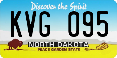 ND license plate KVG095