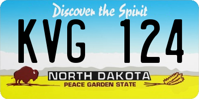 ND license plate KVG124