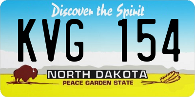 ND license plate KVG154