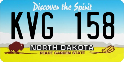 ND license plate KVG158