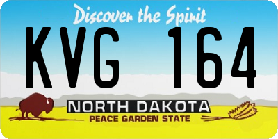ND license plate KVG164