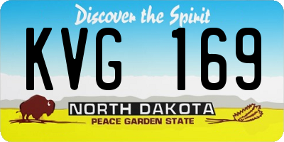 ND license plate KVG169