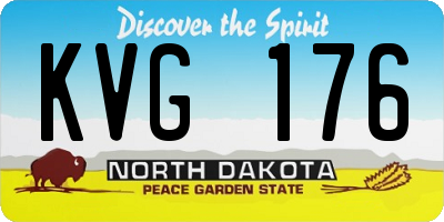 ND license plate KVG176