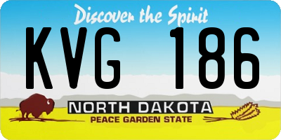 ND license plate KVG186
