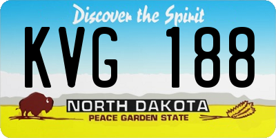 ND license plate KVG188