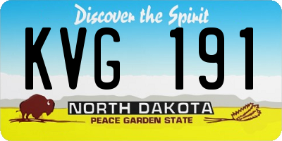ND license plate KVG191