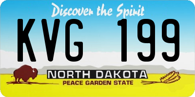 ND license plate KVG199