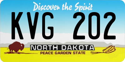 ND license plate KVG202