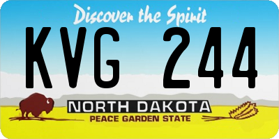 ND license plate KVG244