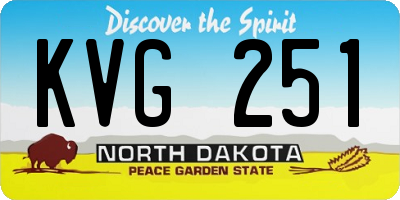 ND license plate KVG251