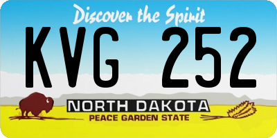 ND license plate KVG252