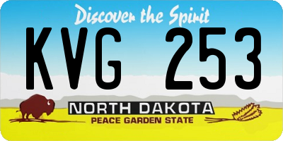 ND license plate KVG253