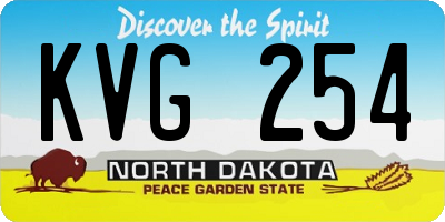 ND license plate KVG254