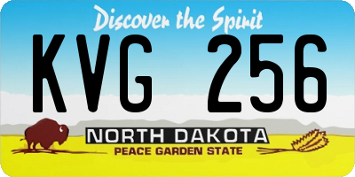 ND license plate KVG256