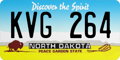 ND license plate KVG264