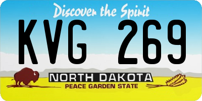 ND license plate KVG269