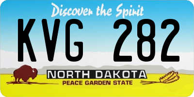 ND license plate KVG282