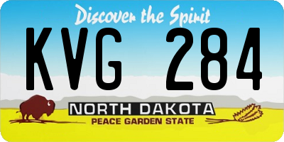 ND license plate KVG284