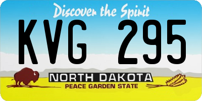 ND license plate KVG295
