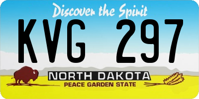 ND license plate KVG297
