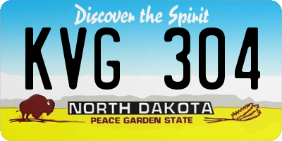 ND license plate KVG304